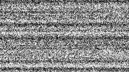 rapidly flickering black and white TV static