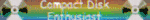 'compact disk enthusiast' blinkie. it is poorly compressed with spinning CDs on a faded rainbow background