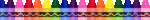 blinkie with crayon tops arranged in rainbow order scrolling horizontally forever