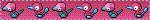 blinkie with line of porygon and porygon2 sprites on hot pink background