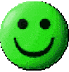spinning green smiley face