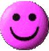 spinning pink smiley face