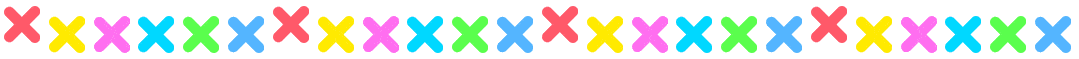 bouncing rainbow X's divider
