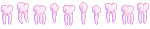 pink pixel art teeth divider