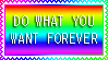 do what you want forever stamp
