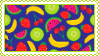 assorted fruits stamp