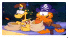garfield and odie trick-or-treating in pirate costumes