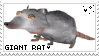 low poly giant rat stamp