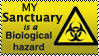 my sanctuary is a biohazard stamp