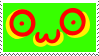 clashing neon owo face stamp