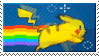 pikachu as nyancat stamp
