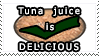 tuna juice is delicious stamp
