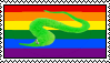 worm on a string gay flag stamp