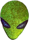 green alien head