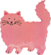 pink fluffy cat
