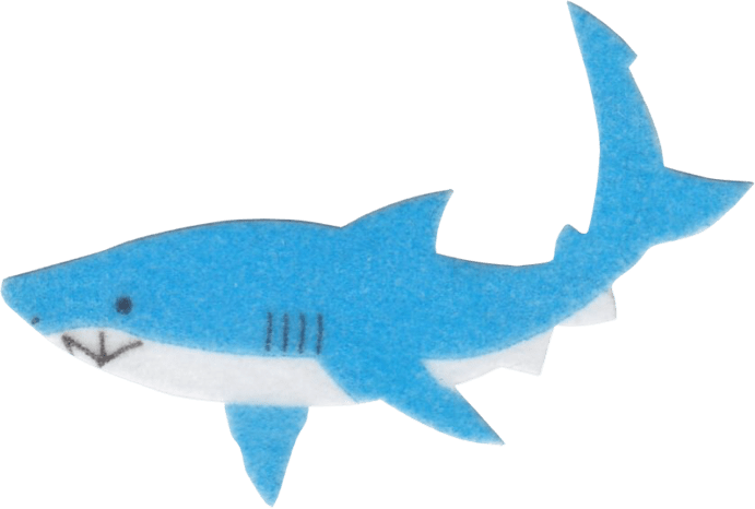 blue grinning shark