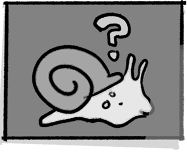 A poster of a snail.